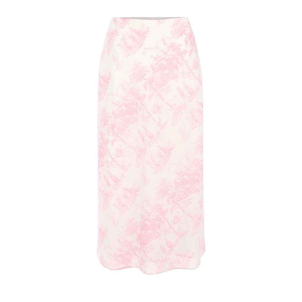 Maison Amory Romance Slip Skirt In Pink Luxembourg Size 4xl